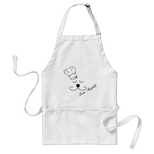 Bone Appetite Chef Dog Apron Standaard Schort (Voorkant)