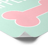 Bone Appetite Puppy Birthday Party Sign Poster (Hoek)