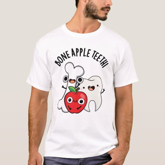 Bone Apple Teeth Funny Bona Appetit Pun  T-shirt (Voorkant)