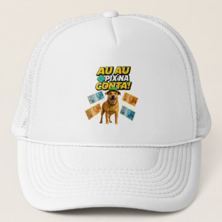 Boné AU AU PIX NA CONTA | Cachorro Caramelo Brasil Trucker Pet