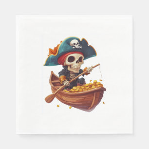 Bone Buccaneer - Funny Pirate Skull Servet