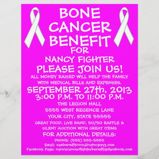 Bone Cancer Benefit Flyer (Voorkant)