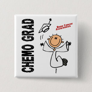 Bone Cancer CHEMO AFSTUDEERDER 1 Vierkante Button 5,1 Cm