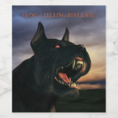 Bone-Chilling Beverage. Big, black dog Wijn Etiket (Enkel label)