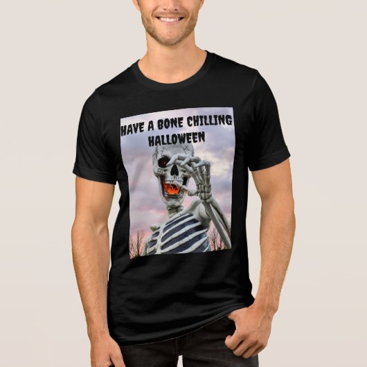 Bone Chilling Halloween Tri-Blend Shirt (Voorkant)