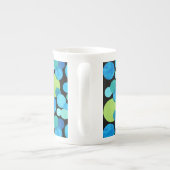 Bone China Mok, Blue Moons Pattern Porselein Kop (Achterkant)