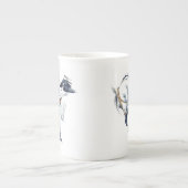 Bone China Mok Gray Dressage Horse and Rider Gift (Voorkant)