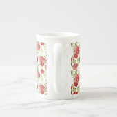 Bone China Mok- rode rozen Porselein Kop (Achterkant)