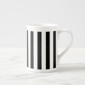 Bone China Mug Black & White Stripes (Droite)