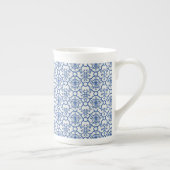 Bone China Mug Blue Damask (Droite)