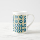 Bone China Mug Welsh Tapestry Motif, Navy (Droite)