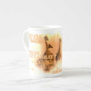 Bone China Unique Giraffe Mok