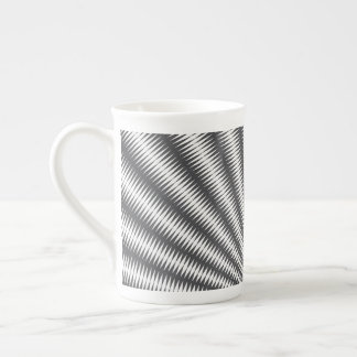 Bone China - Zwart-wit geometrisch ontwerp Porselein Kop