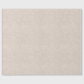 Bone Colored Burlap Texture Cadeaupapier (Vlak)