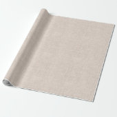 Bone Colored Burlap Texture Cadeaupapier (Uitgerold)