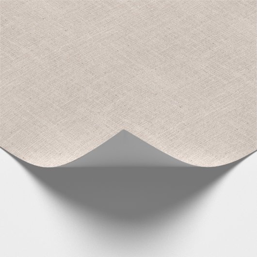 Bone Colored Burlap Texture Cadeaupapier (Hoek)