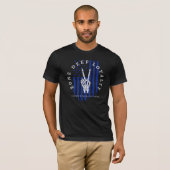 Bone Deep Loyalty Thin Blue Line Police Skull Tee T-shirt (Voorkant volledig)