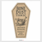 Bone Dust Tonic - Halloween Apothecary Label (Vel)