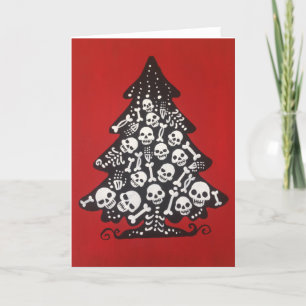 Bone Full Spooky Holiday Card Feestdagen Kaart