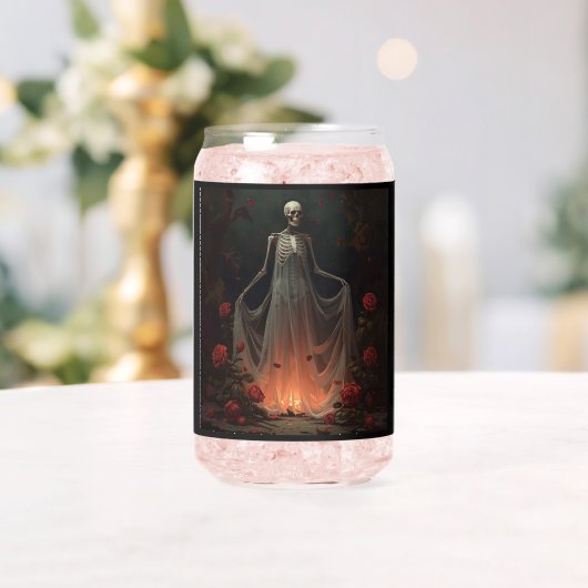 Bone girl wearing a wedding dress in a forest (Insitu (Mariage))