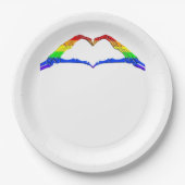 Bone Hands Heart Classic Papieren Bordje (Voorkant)