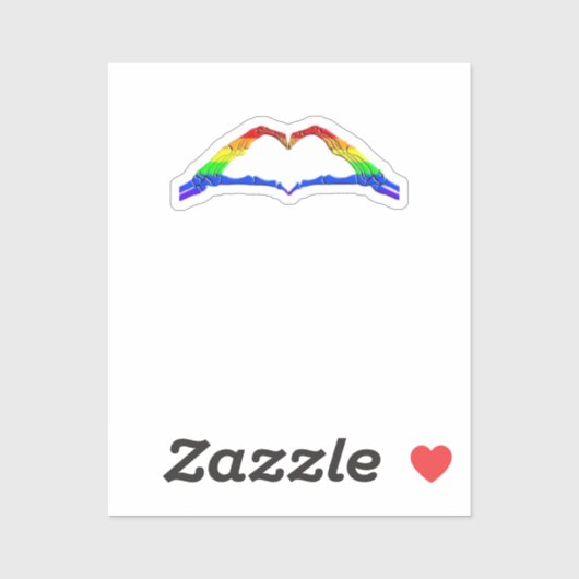 Bone Hands Heart Classic Sticker (Vel)