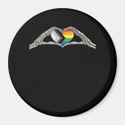 Bone Hands Heart Pride Progress Magneet (Voorkant)
