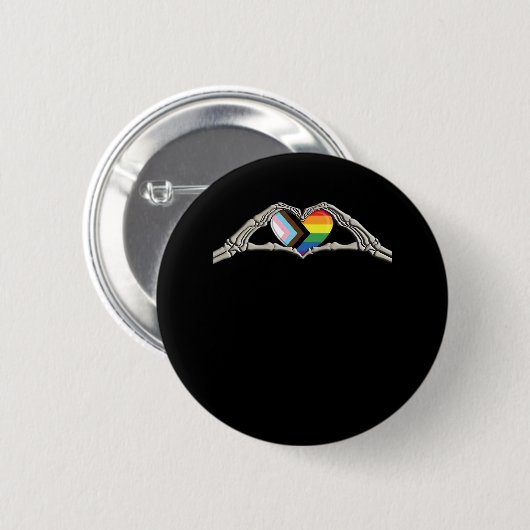 Bone Hands Heart Pride Progress Ronde Button 5,7 Cm (Voorkant /achterkant)