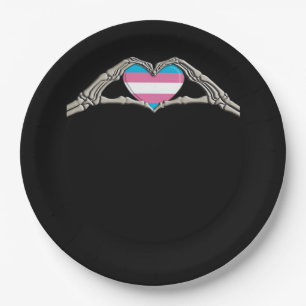 Bone Hands Heart Transgender Gothic Papieren Bordje
