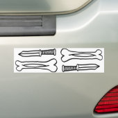 Bone Knife X 2 Bumpersticker (Op auto)