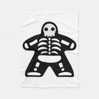 Bone Meeple Skeleton Halloween Board Gamer Gift Fleece Deken