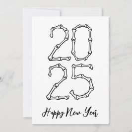 Bone Style eenvoudige gelukkige nieuwjaarskaarten Feestdagenkaart