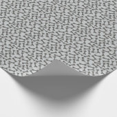 Bone Textern Pattern Greyscale Cadeaupapier (Hoek)