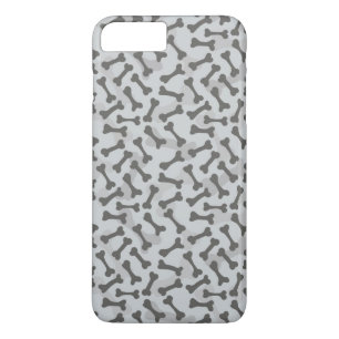 Bone Textern Pattern Greyscale iPhone 8 Plus / 7 Plus Hoesje
