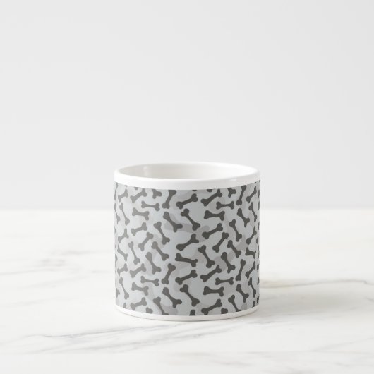 Bone Textern Pattern Greyscale Espresso Kop (Voorkant)