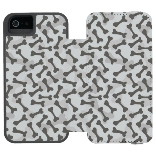 Bone Textern Pattern Greyscale Incipio iPhone Portemonnee Hoesje (Agenda Open)