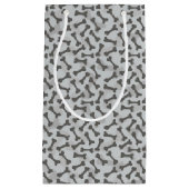 Bone Textern Pattern Greyscale Klein Cadeauzakje (Voorkant)