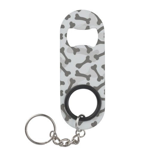 Bone Textern Pattern Greyscale Mini Flessenopener (Voorkant)