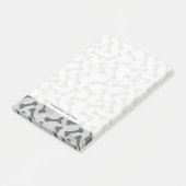 Bone Textern Pattern Greyscale Post-it® Notes (Schuin)