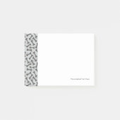 Bone Textern Pattern Greyscale Post-it® Notes (Voorkant)