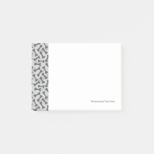 Bone Textern Pattern Greyscale Post-it® Notes (Voorkant)