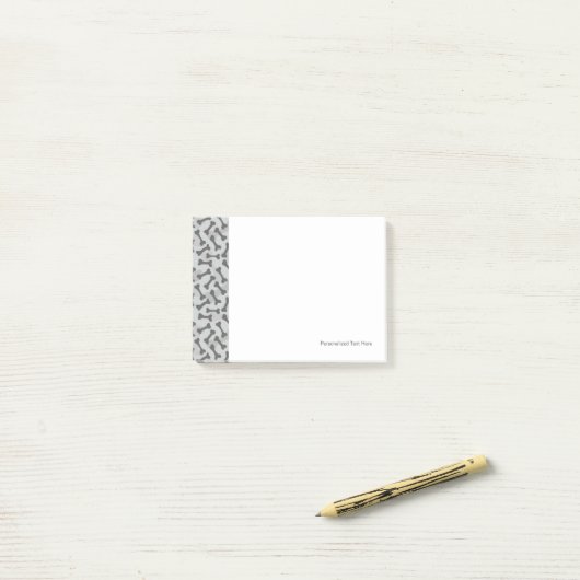 Bone Textern Pattern Greyscale Post-it® Notes (Op bureau)