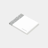 Bone Textern Pattern Greyscale Post-it® Notes (Schuin)
