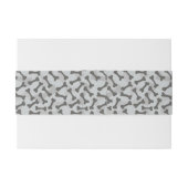 Bone Textern Pattern Greyscale Uitnodigingen Wikkel (Achterkant Voorbeeld)