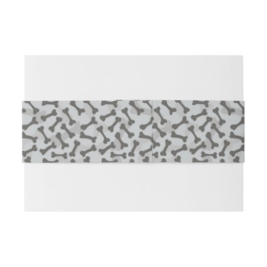 Bone Textern Pattern Greyscale Uitnodigingen Wikkel (Achterkant Voorbeeld)