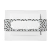 Bone Textern Pattern Greyscale Uitnodigingen Wikkel (Voorkant Voorbeeld)