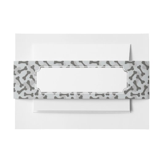 Bone Textern Pattern Greyscale Uitnodigingen Wikkel (Voorkant Voorbeeld)