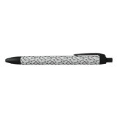 Bone Textern Pattern Greyscale Zwarte Inkt Pen (Bovenkant)