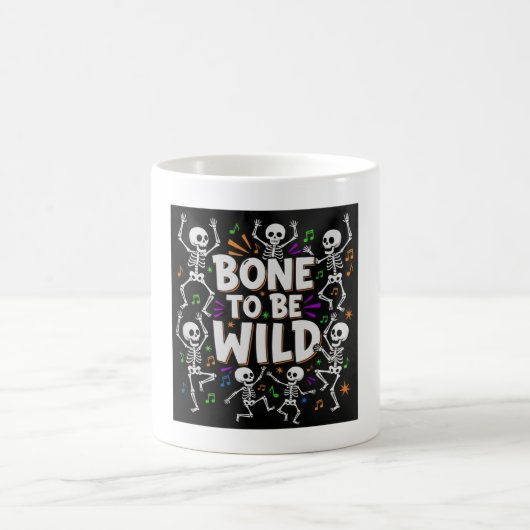 Bone To Be Wild Dancing Skeletons Coffee Mok (Center)