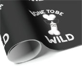 Bone to be Wild Funny Anatomy Pun Dark BG Cadeaupapier (Rol Hoek)